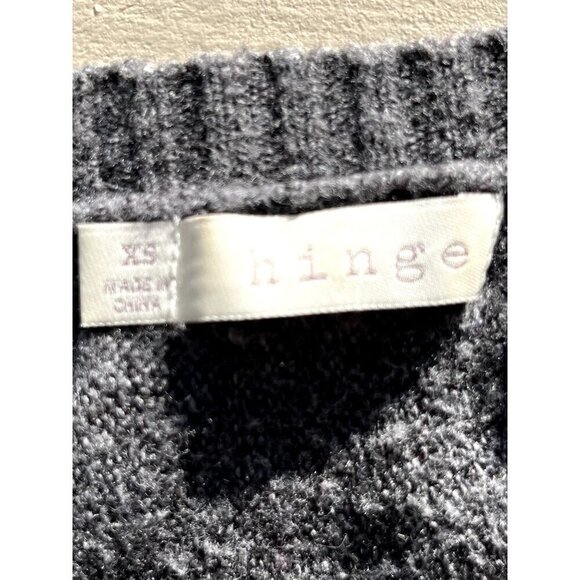 Hinge 3/4 Sleeve Button Back Gray Sweater XS - Picture 4 of 5